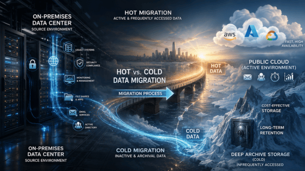 hot migration shifts active data or virtual machines